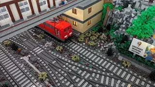Here we go! LEGO&reg; rock wall at the tracks grows upwards!