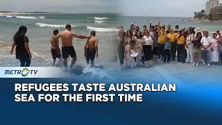 Refugees Learn to Swim on Australian Beach for the First Time