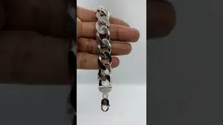 15mm 925 Sterling Silver Men's Cuban Link Bracelet 8
