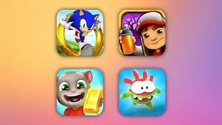Subway Surfer, Tom Gold Run, Om Nom Run, Sonia Dash landscape mode Galaxy Tab S6