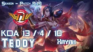 SKT T1 Teddy XAYAH vs KAI'SA ADC - Patch 9.19 KR Ranked