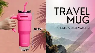 40 oz Tumbler with Handle, Large Insulated Tumblers with Straw and Lid,