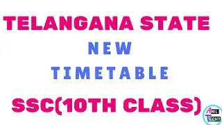 TS SSC(10th CLASS) NEW TIME TABLE 2018