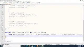 php/mysql: Chapter23: foreach loop