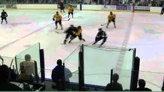Springfield Jr Blues vs Chicago Hitmen fight video
