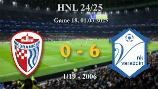 18. 2006 U19 Graničar 0-6 Varaždin, HNL 24/25, 01.03.2025 #croatiafootball #hnl