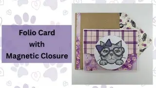 Folio Card with Magnetic Closure: Cats Outside, Graduation Inside!