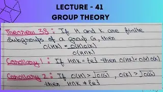 if H and K are finite subgroups of group G then o(HK) = o(H)o(K)/o(H intersection K)#grouptheory