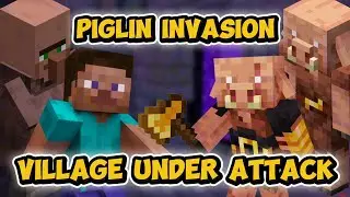PIGLIN INVASION: VILLAGE UNDER ATTACK MINECRAFT 