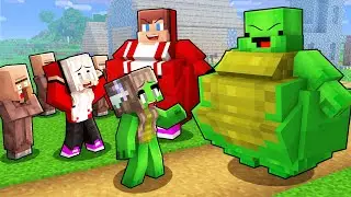 JJ and Mikey Became Super Fat to Troll Families in Minecraft (Maizen)