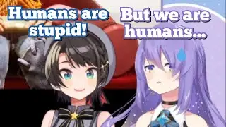 Subaru and Moona talks about human stupidity【Hololive Eng Sub】