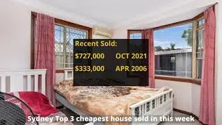 How much Sydney 2021 Week 41 Top5 House Cheap house and expensive house Sold in 11/10/21-17/10/21