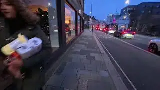 London walk - Winter Evening - Cold and windy