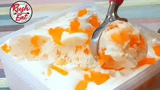 Orange Jelly Ice Cream Recipe | Orange Ice Cream • Rush To Eat