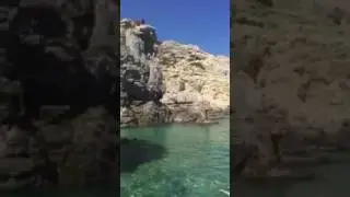 Top cliff jumps Rhodes traounou beach
