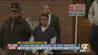 Allison Moore, convicted murderer, sentenced to 105 years in Indiana slaying
