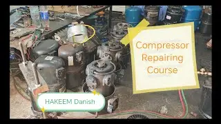 Compressor Repairing course How to Remove Moter In Compressor #Copiland #Bristol #Scroll #Hitachi 