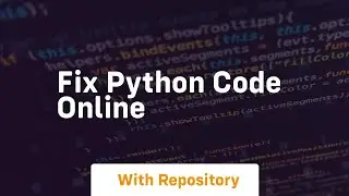 fix python code online
