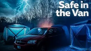 Кемпинг в фургоне с сильными грозами ⛈️