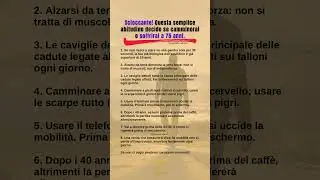 Scioccante! Questa semplice abitudine decide se camminerai o soffrirai a 75 anni.