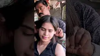 Street Barber Stress Relief 💈 | Acupressure Head Massage #shorts #deesleep