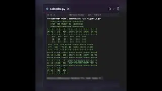 Print Monthly Calendar with style using Python