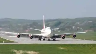 Air India Boeing 747-437 landing at EPKK 25.04.09
