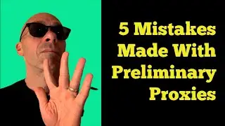 5 Mistakes Made With Preliminary Proxy Statements