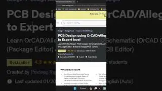 PCB Design Course On Udemy | Learn PCB Design #pcb #udemy #electronics #shorts #training