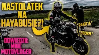 NASTOLATEK NA HAYABUSIE?! (SUZUKI B-KING) | MOTOVLOGER MNIE ODWIEDZIŁ | Whiteout
