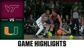 Virginia Tech vs. Miami Game Highlights | 2025-26 ACC Men's Basketball