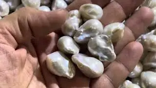 A huge variety of natural cultured pearls from Munich Minerals expo 2023
