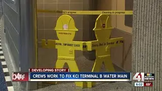 Water shut off at KCI Terminal B after line break