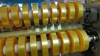 50mm width 250m length bopp packing tape in rewinder production line