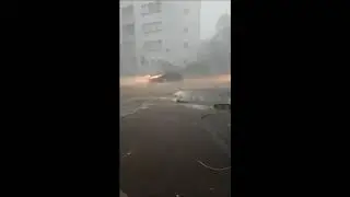 Violent orage sur la Dordogne le 4 juillet 2018