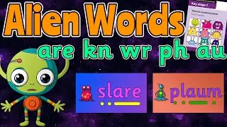 ALIEN WORDS PHASE 5: ARE KN WR PH AU 👽 PHONIC SCREEN PRACTISE 💚 Miss Ellis #alienwords