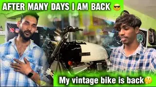 After many days I am back 😎 My vintage bike is back #teluguvlogs #telugu #trending #youtube 