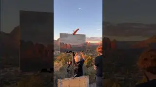 Plein Air Painting Process of Sunset Red Rocks in Sedona #painting #allaprima #art #travel