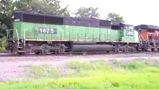 Former BN SD60M Parked in Siding at Agency Iowa