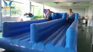 Outdoor Inflatable Bungee Run Sports Games Competition 2 Lane