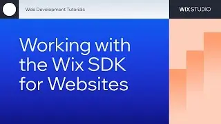 Working with the Wix SDK on Wix Studio