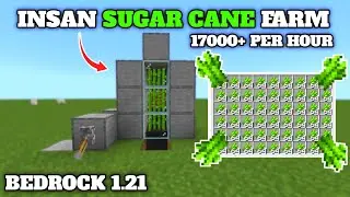 INSANE Sugarcane Farm Minecraft Bedrock 1.21 &ndash; Super Fast & Easy Build!