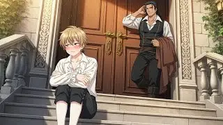 The rich boy brought a boyfriend home, had a wild night, and ended up pouting outside the door.