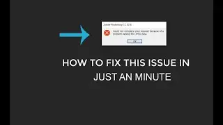 How To Fix Parsing The JPEG Data Error in Adobe Photoshop 2019 | Photoshop Can't Load JPEG Data