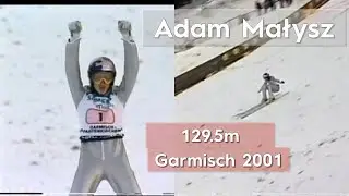 Adam Małysz - 129.5m - Garmisch 2001 - Kom. Niemiecki