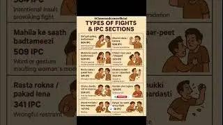 🔥 Types of Fights & Their IPC Sections Explained | Legal Knowledge in Hindi |Courtroom Facts|#shorts