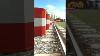 train Vs bomb 💣 train to Bach gai Bam nahin Bach paye....... #shorts