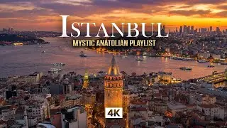 ISTANBUL in 4K – Golden Galata Twilight | Mystic Anatolian & Ottoman Music Aerial