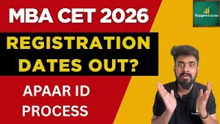 MBA CET 2026 Registration Dates | How to make APAAR ID ? | MBA CET 2026 Preparation