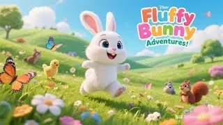 🐰 Fluffy Bunny Adventures | Fun & Educational Toddler Song | Pixar 3D Animation